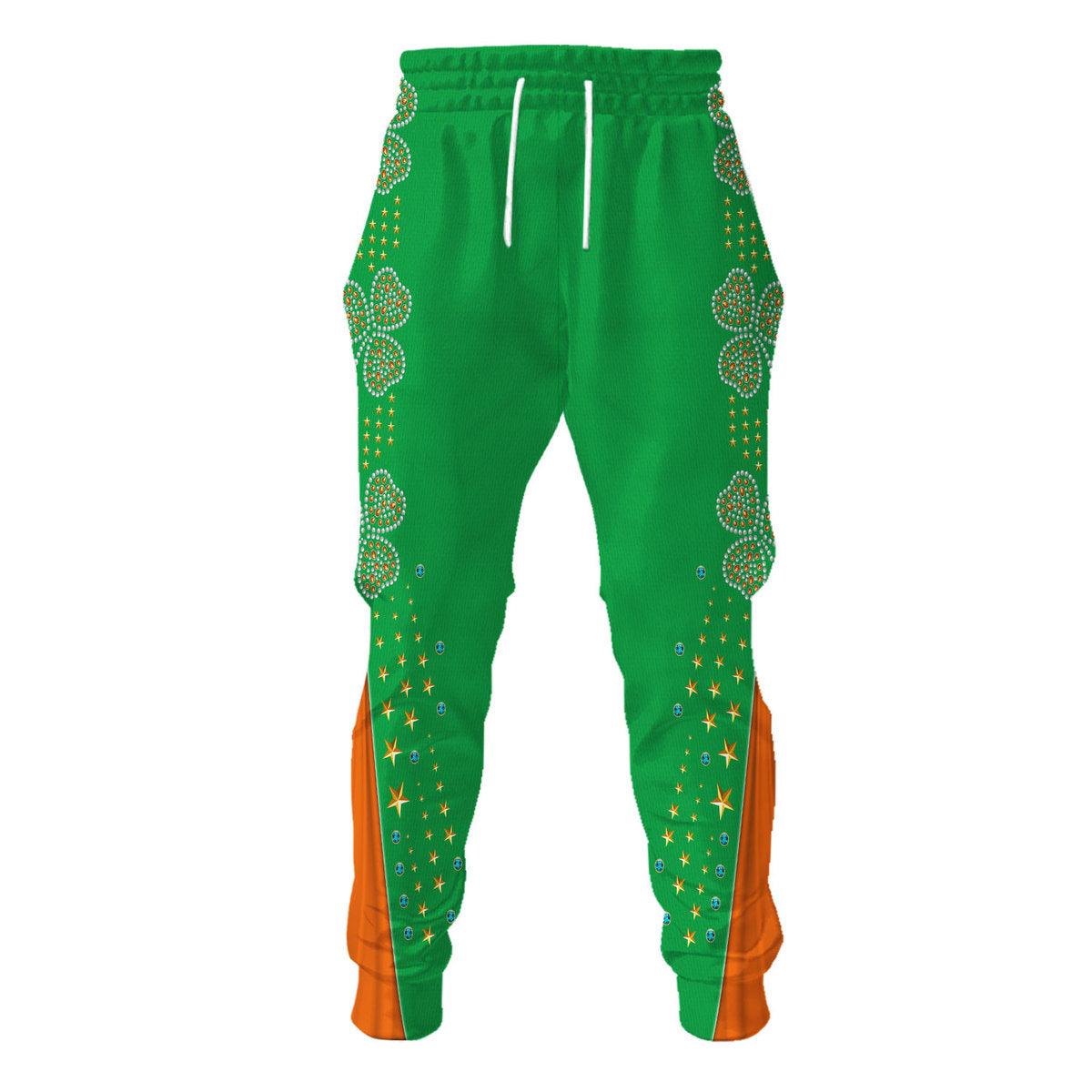 Celebrating the King: Elvis Presley EAGLE Costume for St. Patrick's Day Hoodie Sweatshirt T-Shirt Sweatpants - Gearhomie.com