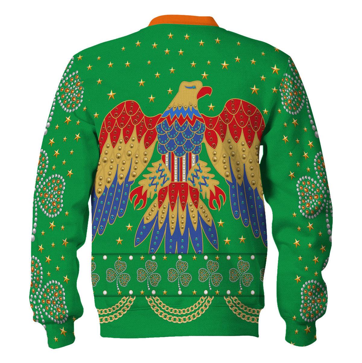 Celebrating the King: Elvis Presley EAGLE Costume for St. Patrick's Day Hoodie Sweatshirt T-Shirt Sweatpants - Gearhomie.com