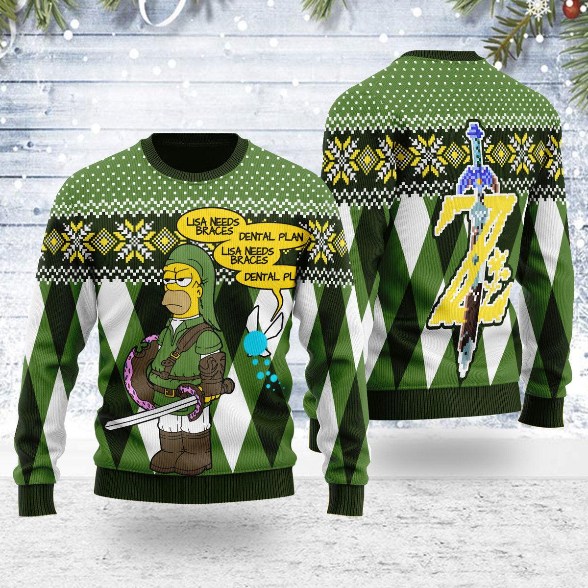 Christmas Sweater Lisa Needs Braces Dental Plan - Gearhomie.com