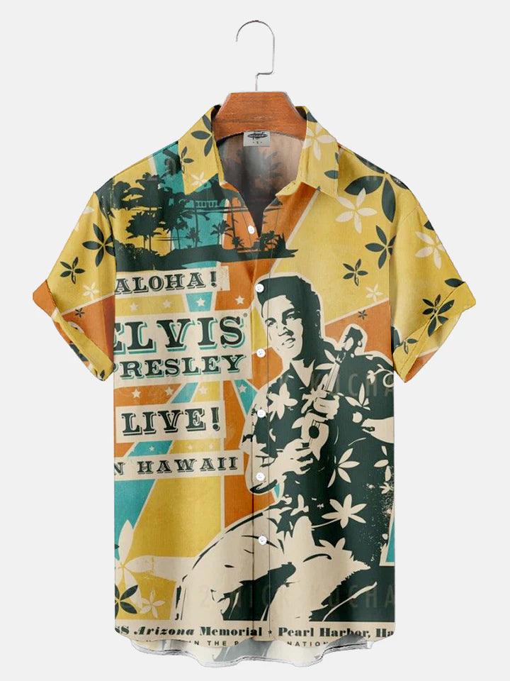 CLASSIC MUSIC EL05 CHARACTER PRINTED UNISEX CASUAL HAWAIIAN SHIRT - Gearhomie.com