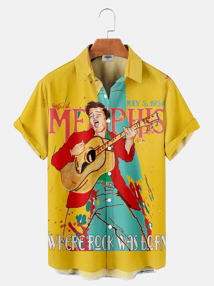 CLASSIC MUSIC EL07 CHARACTER PRINTED UNISEX CASUAL HAWAIIAN SHIRT - Gearhomie.com