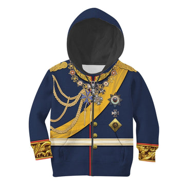 Frederick III German Emperor Kid Zip Hoodie