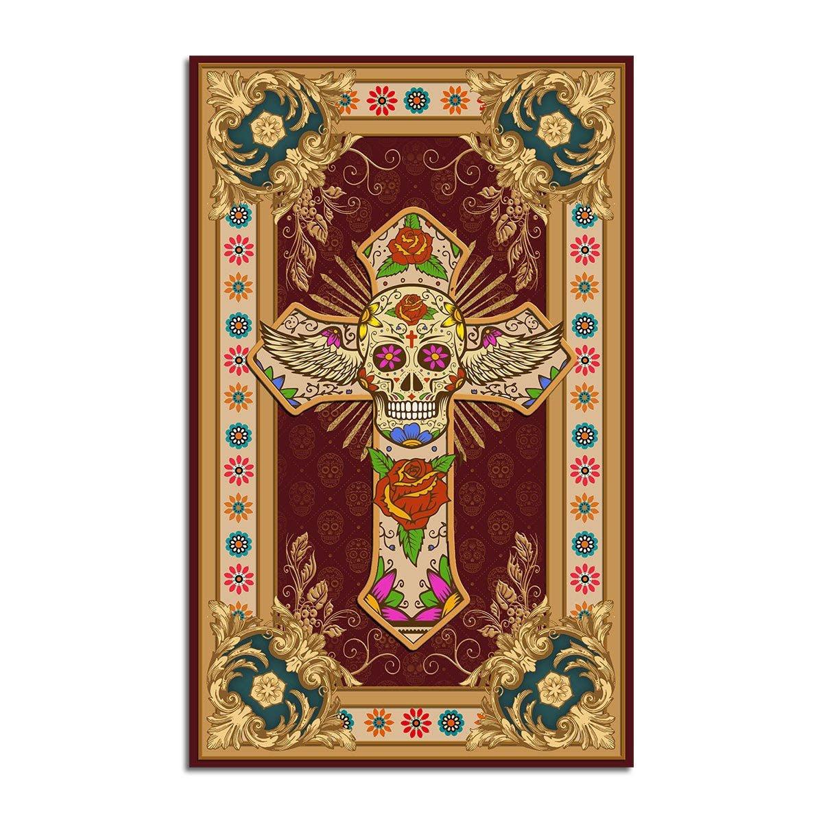 Cross Sugar Skull Rug - DucG