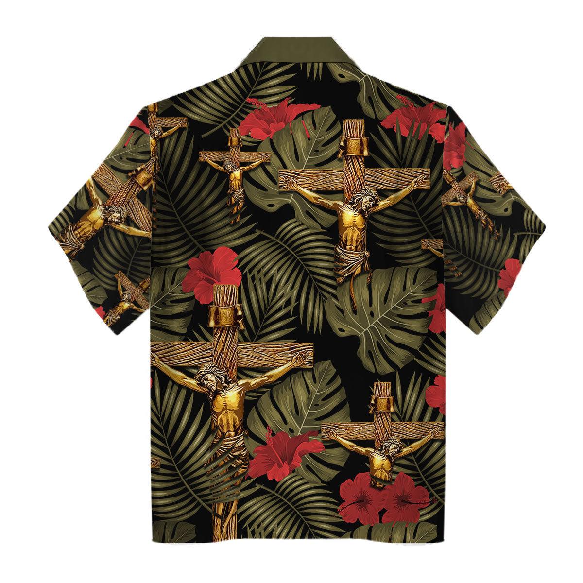 Crucifixion of Christ Hawaiian Shirt - Gearhomie.com
