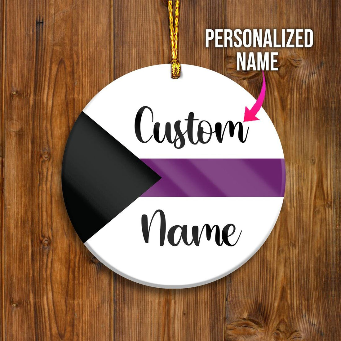 Custom Name Ornament Demisexual - DucG