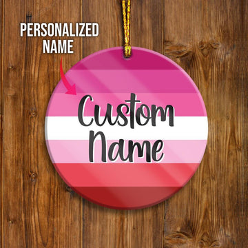 Custom Name Ornament Lesbian - DucG