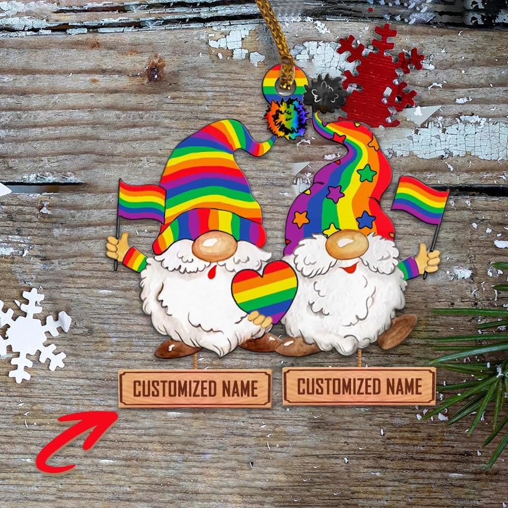 Custom Name Ornament LGBT Gnorm - DucG