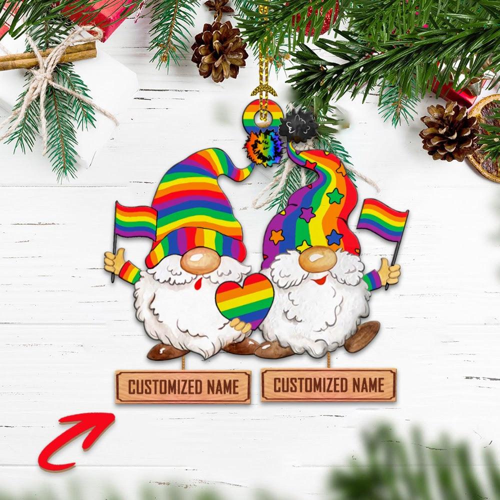 Custom Name Ornament LGBT Gnorm - DucG