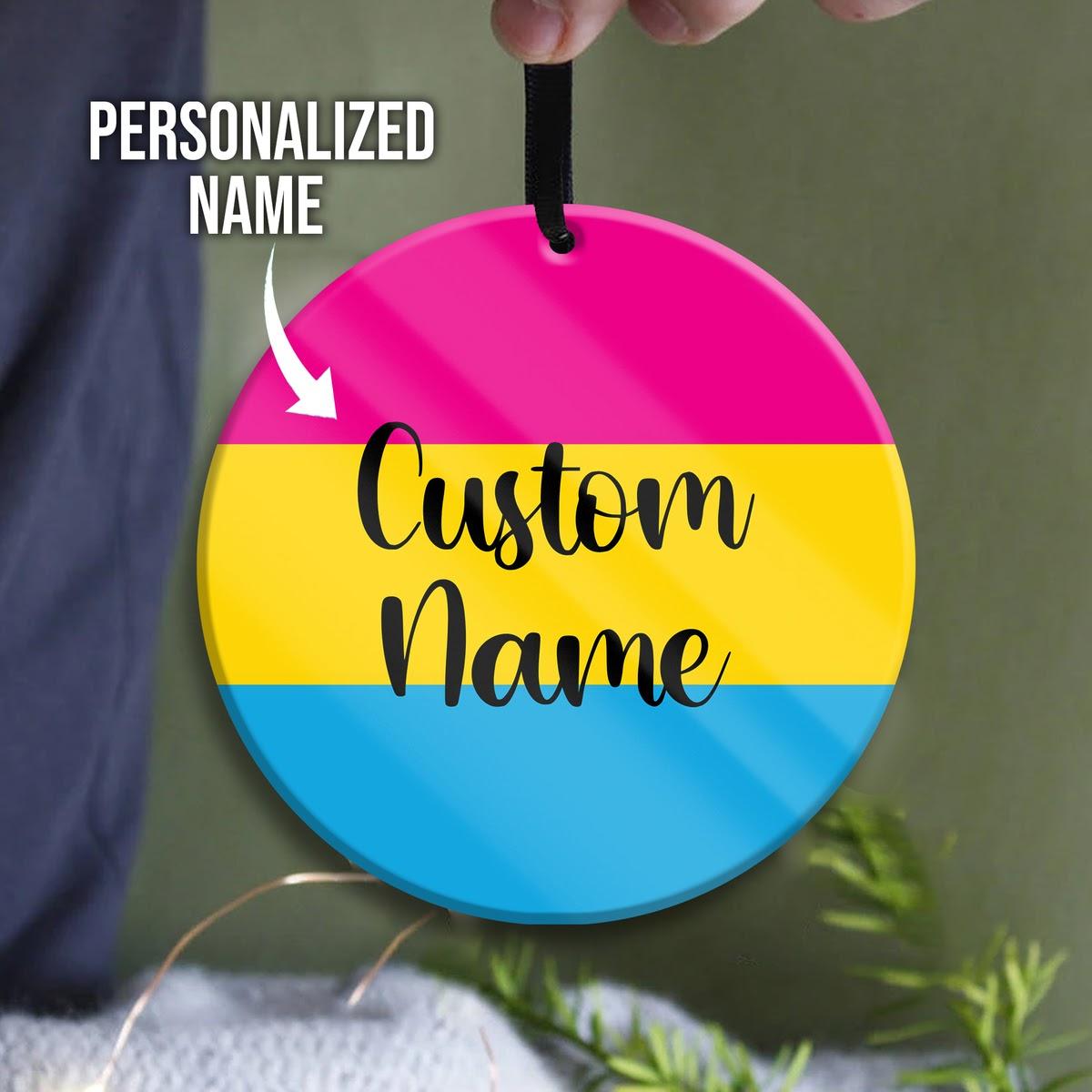 Custom Name Ornament Pansexual - DucG