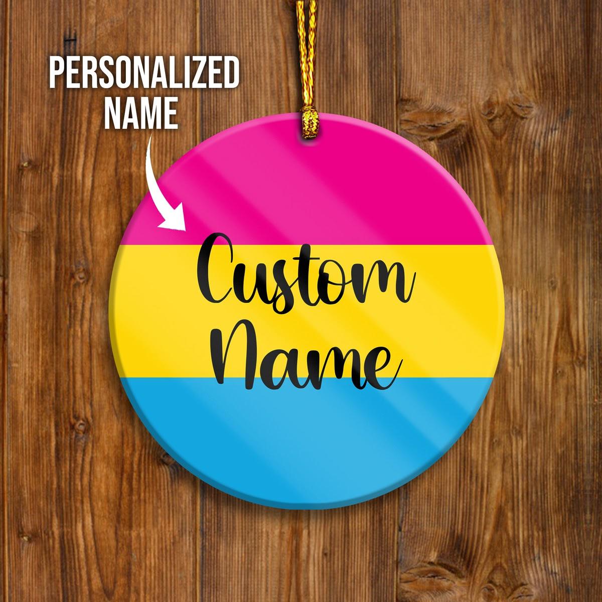 Custom Name Ornament Pansexual - DucG