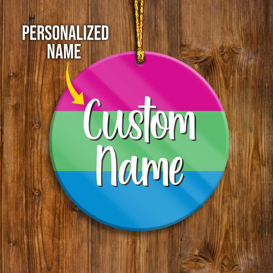 Custom Name Ornament Polysexual - DucG