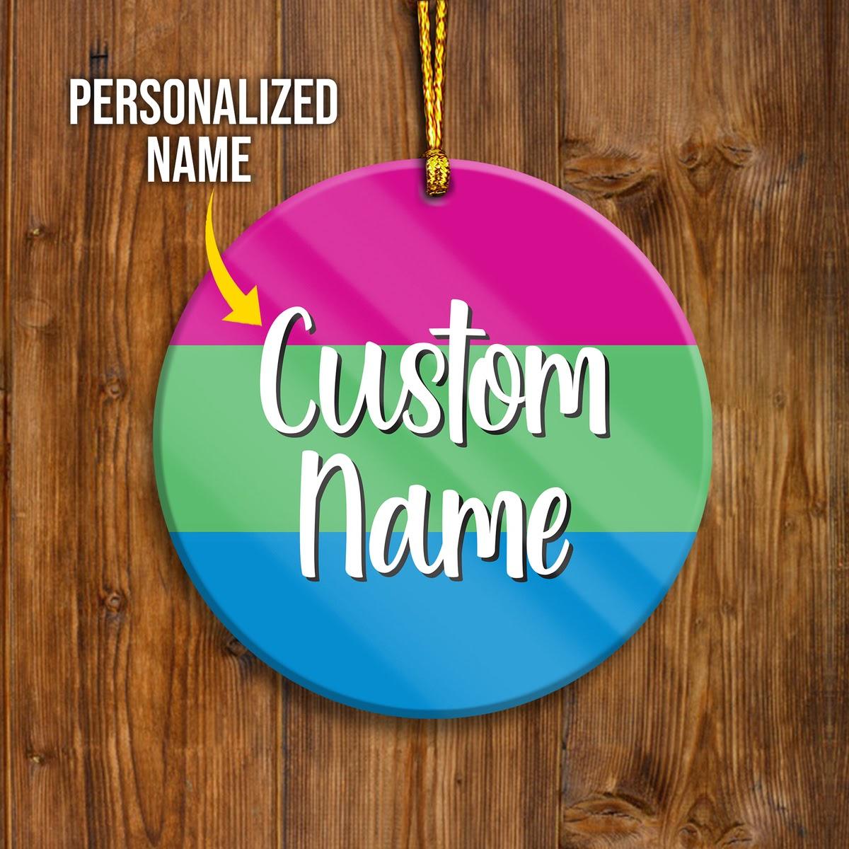 Custom Name Ornament Polysexual - DucG