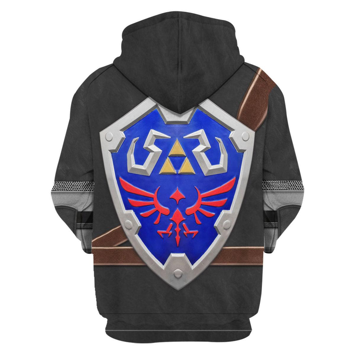 Dark Link Attire Shield Unisex Hoodie Sweatshirt T-shirt Sweatpants Cosplay - Gearhomie.com