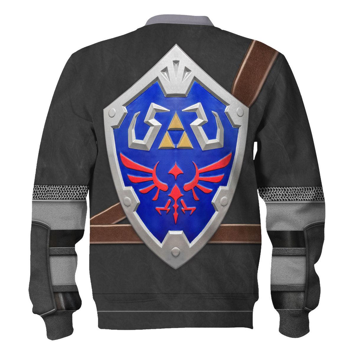 Dark Link Attire Shield Unisex Hoodie Sweatshirt T-shirt Sweatpants Cosplay - Gearhomie.com