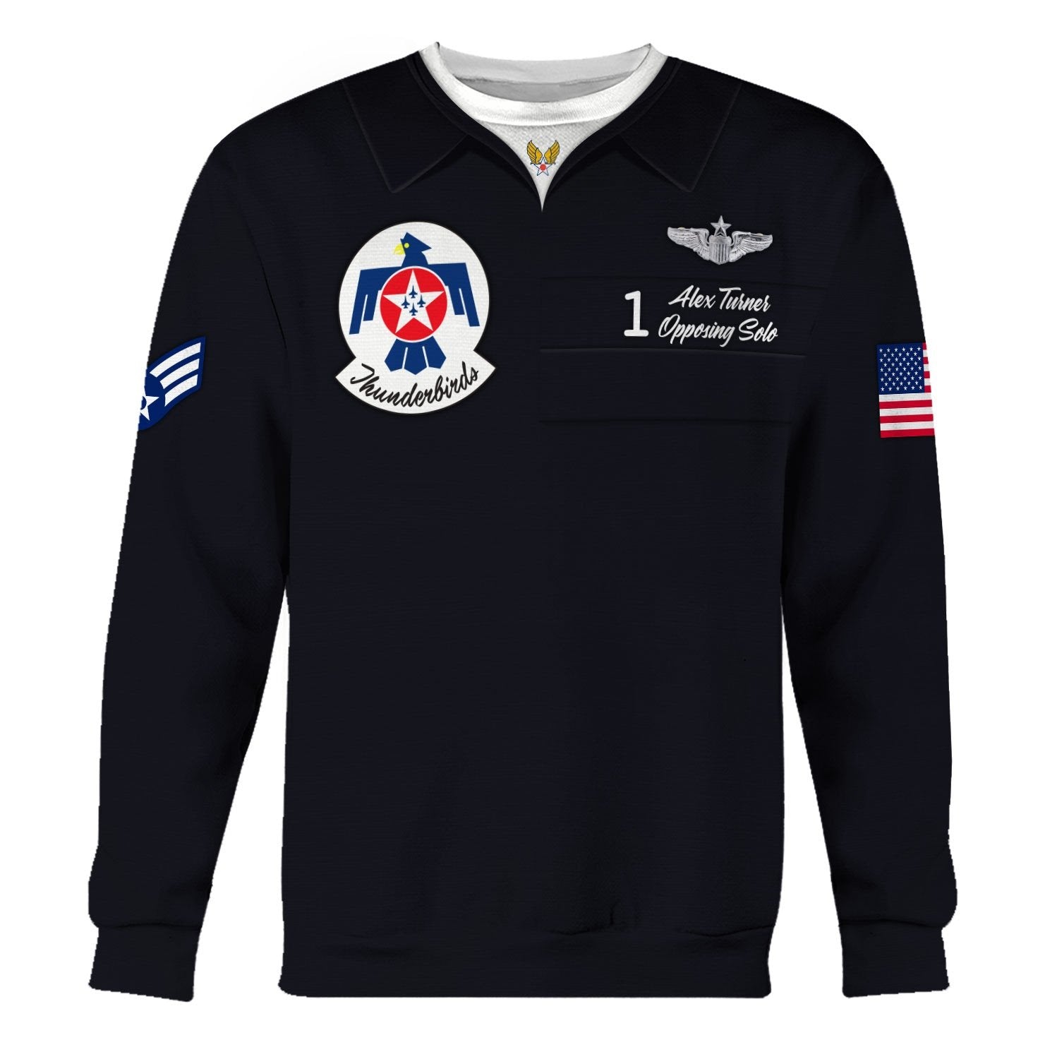 Custom Name- Number On Chest - United States Air Force Thunderbirds Uniform