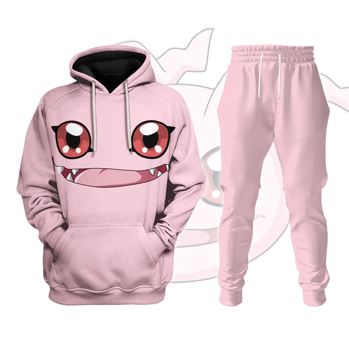 Digimon Adventure Koromon Hoodie T-shirt Sweatpants Cosplay - DucG