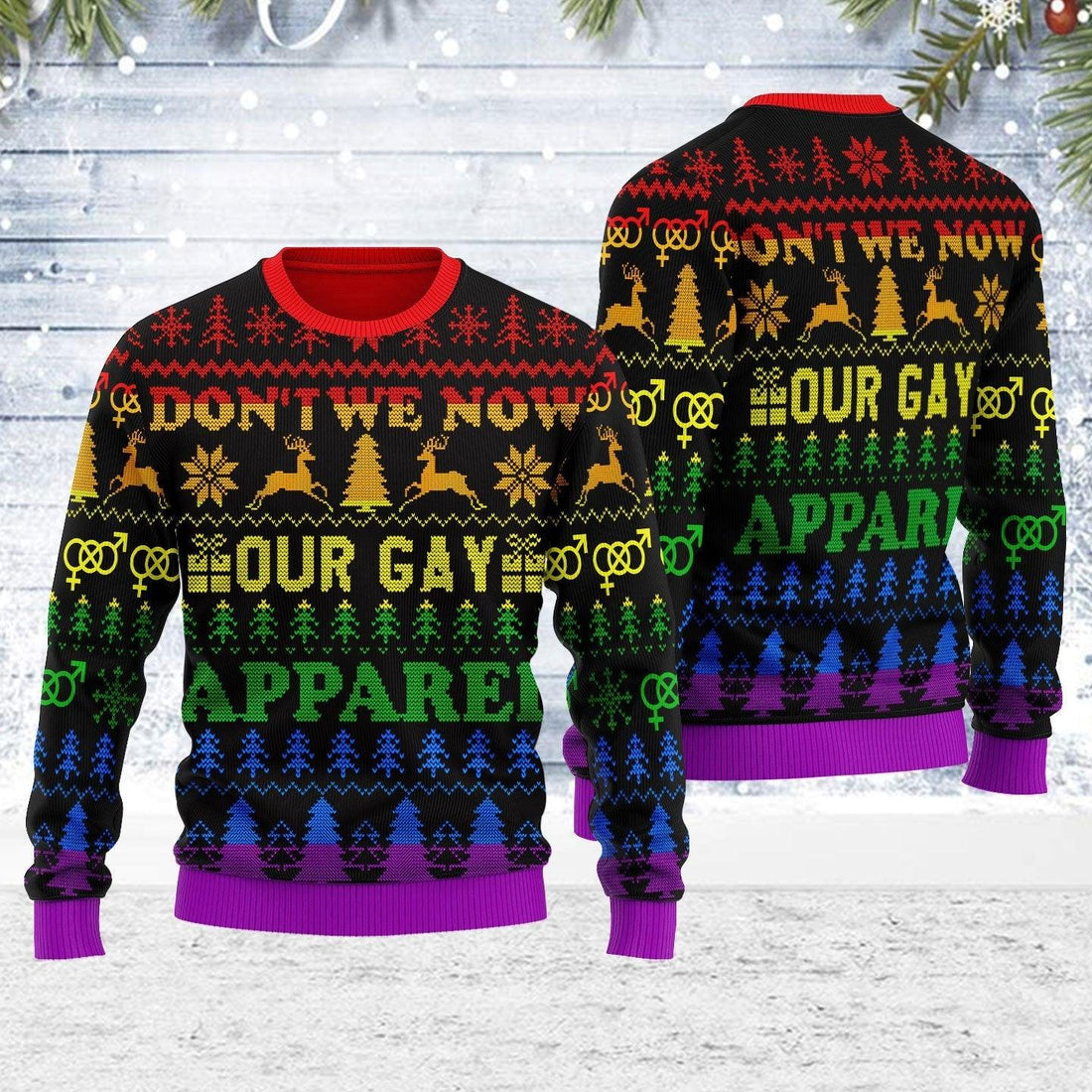 Don't We Now Our Gay Apparel Ugly Christmas Sweater - OodieGang