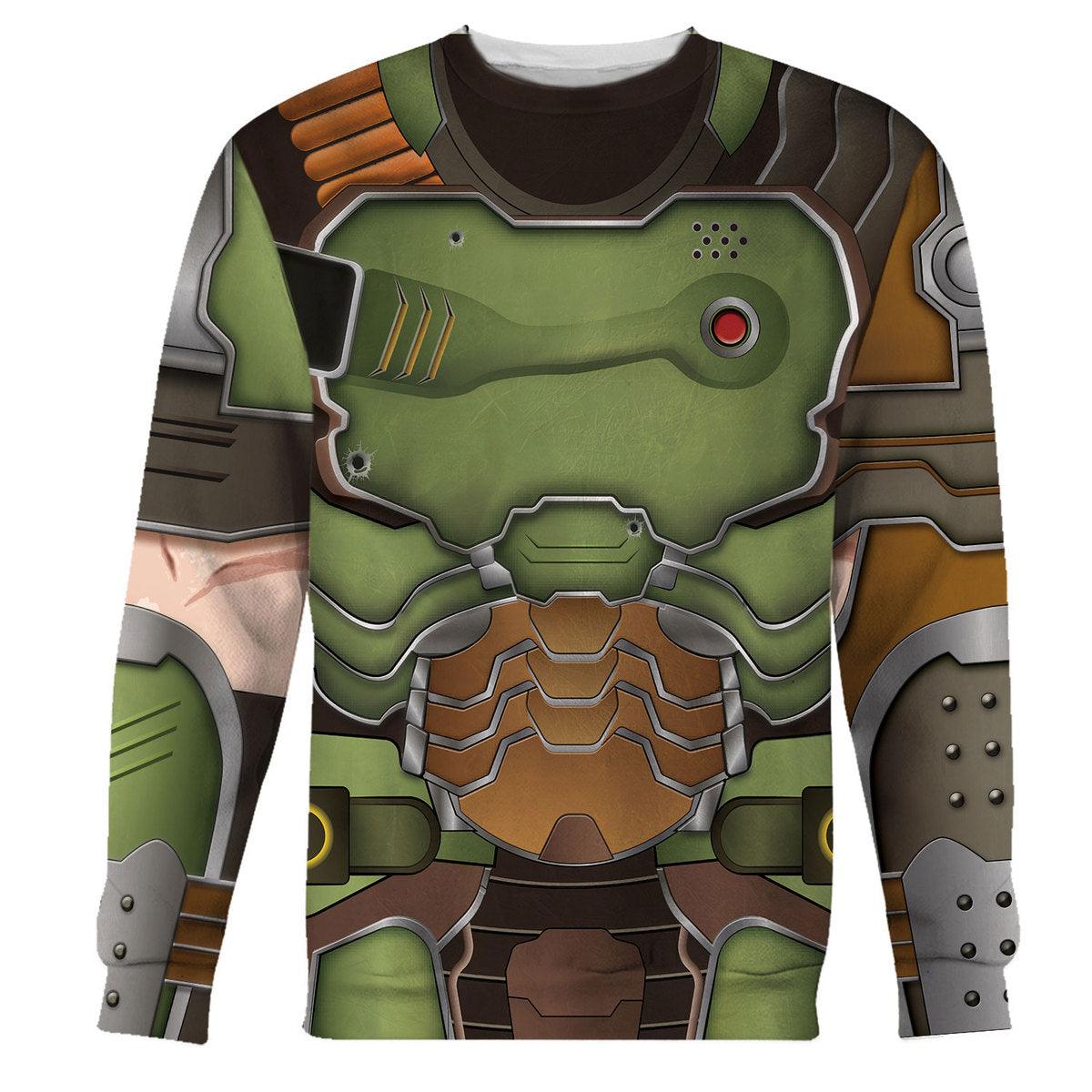 Doomguy Hoodies Sweatshirt T-shirt Hawaiian Tracksuit - Gearhomie.com