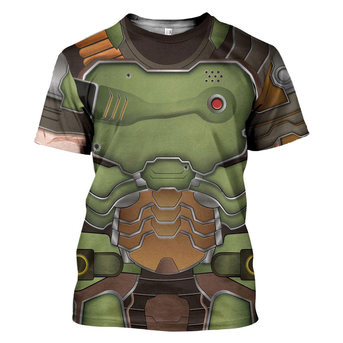 Doomguy Hoodies Sweatshirt T-shirt Hawaiian Tracksuit - Gearhomie.com