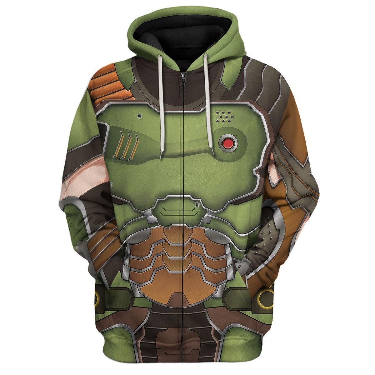 Doomguy Hoodies Sweatshirt T-shirt Hawaiian Tracksuit - Gearhomie.com