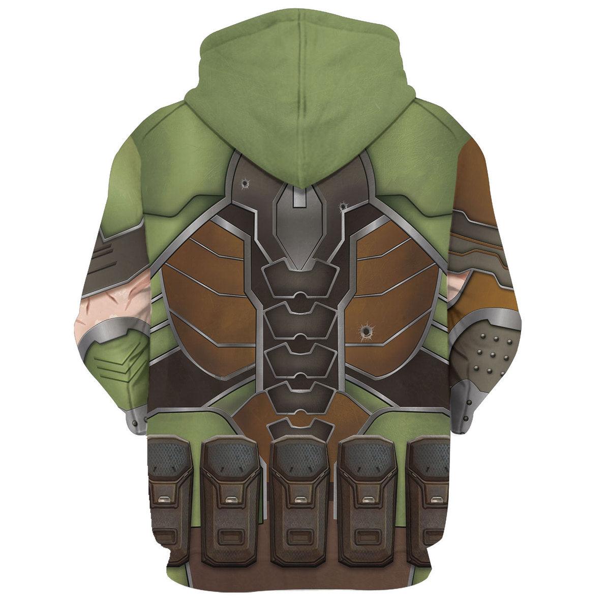 Doomguy Hoodies Sweatshirt T-shirt Hawaiian Tracksuit - Gearhomie.com