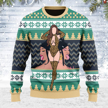 YMskins Ugly Christmas Sweater Make It Rain For Wet As Pu**y 3D Apparel