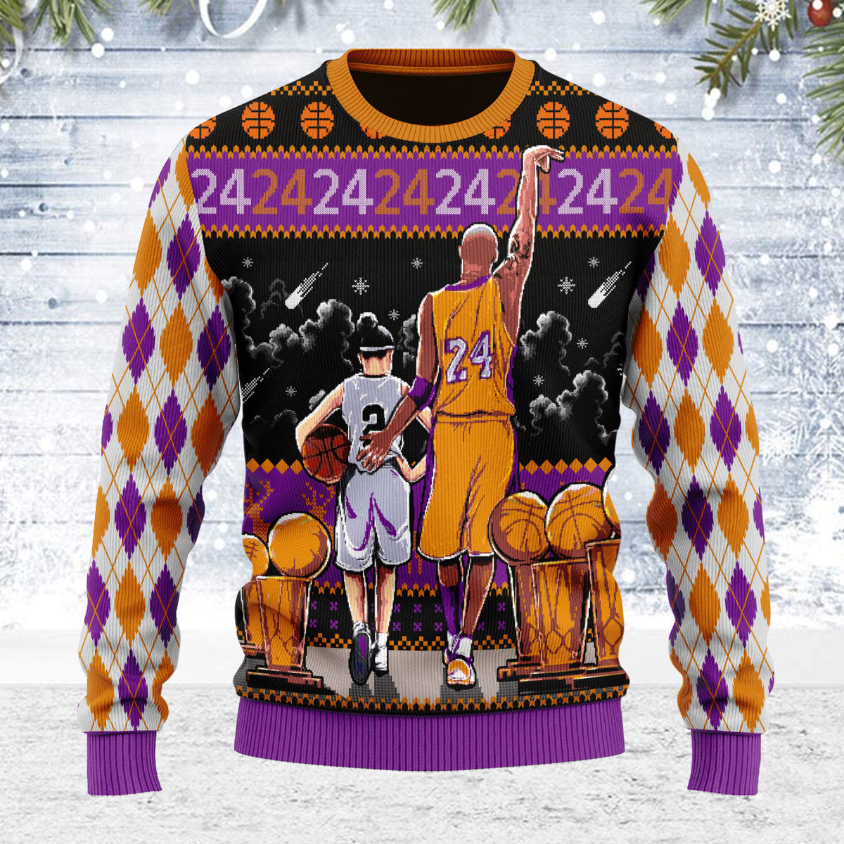 YMskins Ugly Christmas Sweater Father and Daughter Best Friends For Life 3D Apparel