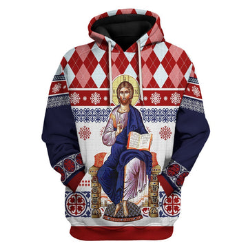 YMskins Unisex Tops Pullover Sweatshirt Jesus Evlogon Greek Byzantine Orthodox 3D Apparel