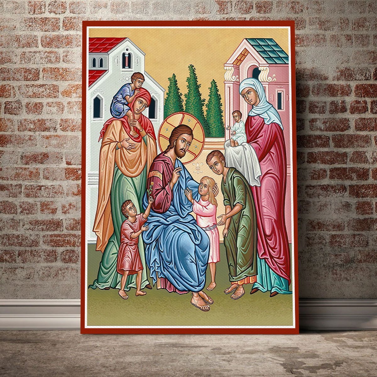 YMskins Canvas Jesus Christ and The Children