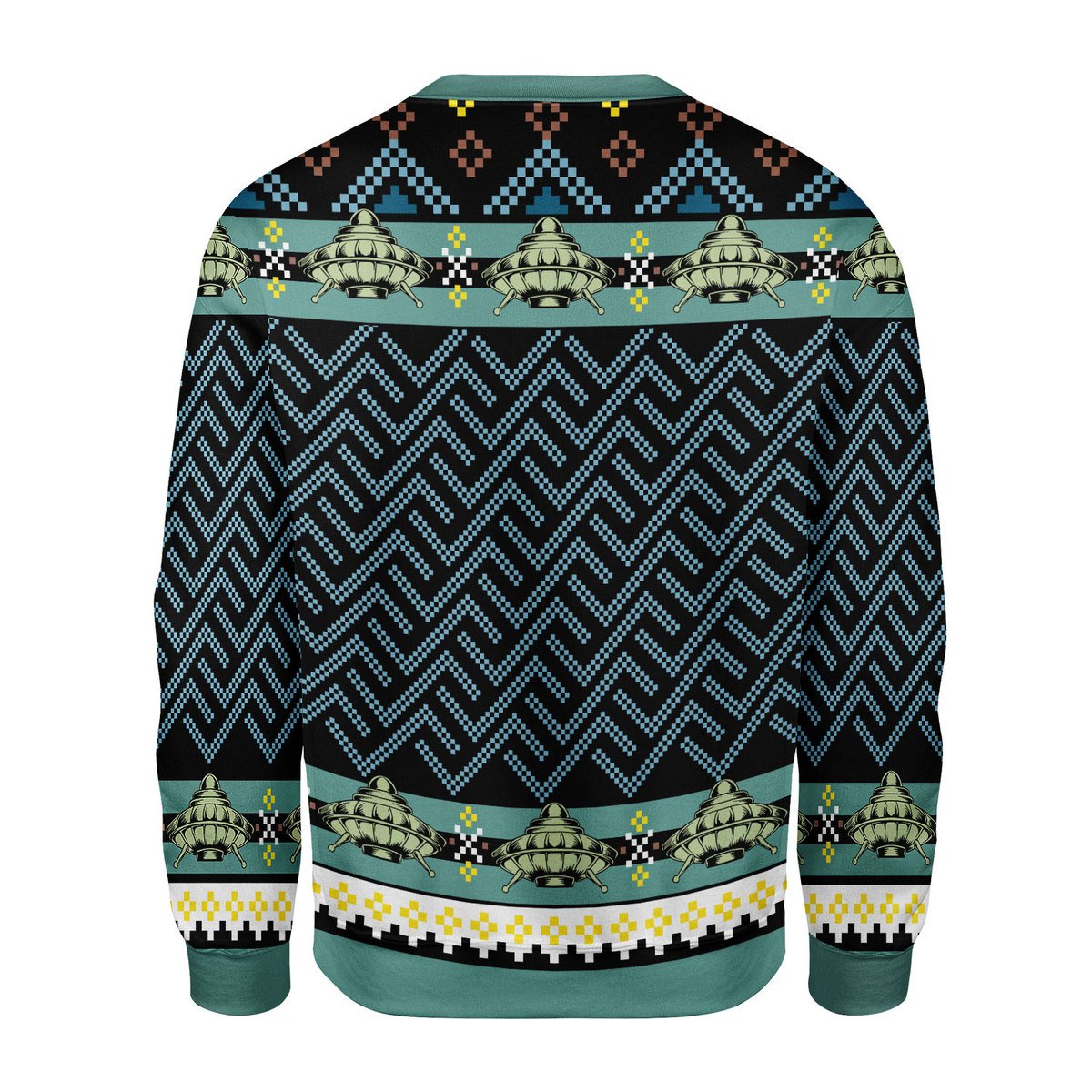 YMskins Ugly Sweater Holographic Alien & Sasquatch But Stuff Ugly Christmas 3D Apparel