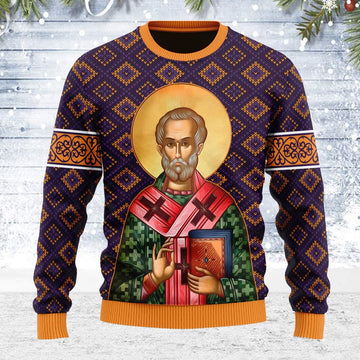 Merry Christmas YMskins Unisex Ugly Christmas Sweater St. Nicholas 3D Apparel