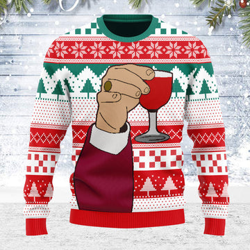 YMskins Ugly Christmas Sweater Leo Laughing Meme 3D Apparel