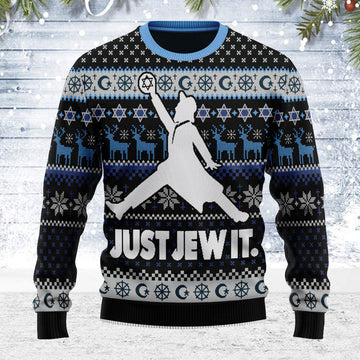 YMskins Ugly Christmas Sweater Just Jew It 3D Apparel