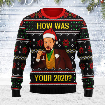 YMskins Ugly Christmas Sweater How Was Your 2020 3D Apparel