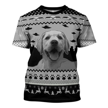 YMskins Unisex T-shirt UFO Happy Dog 3D Apparel