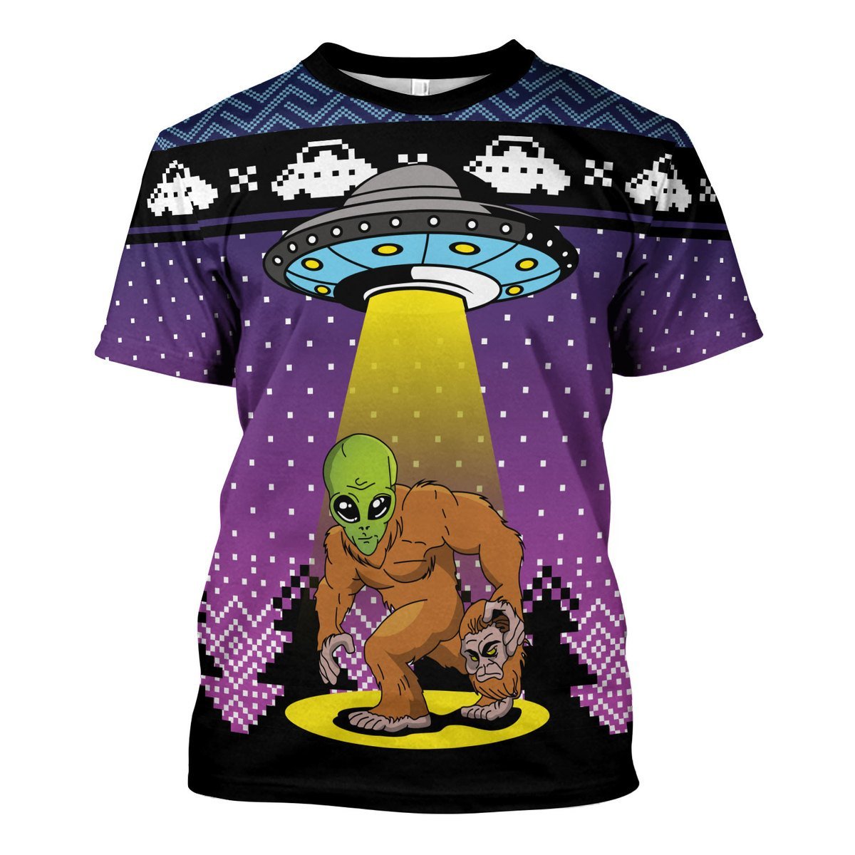 YMskins Tops Pullover Sweatshirt Big Foot Alien 3D Apparel