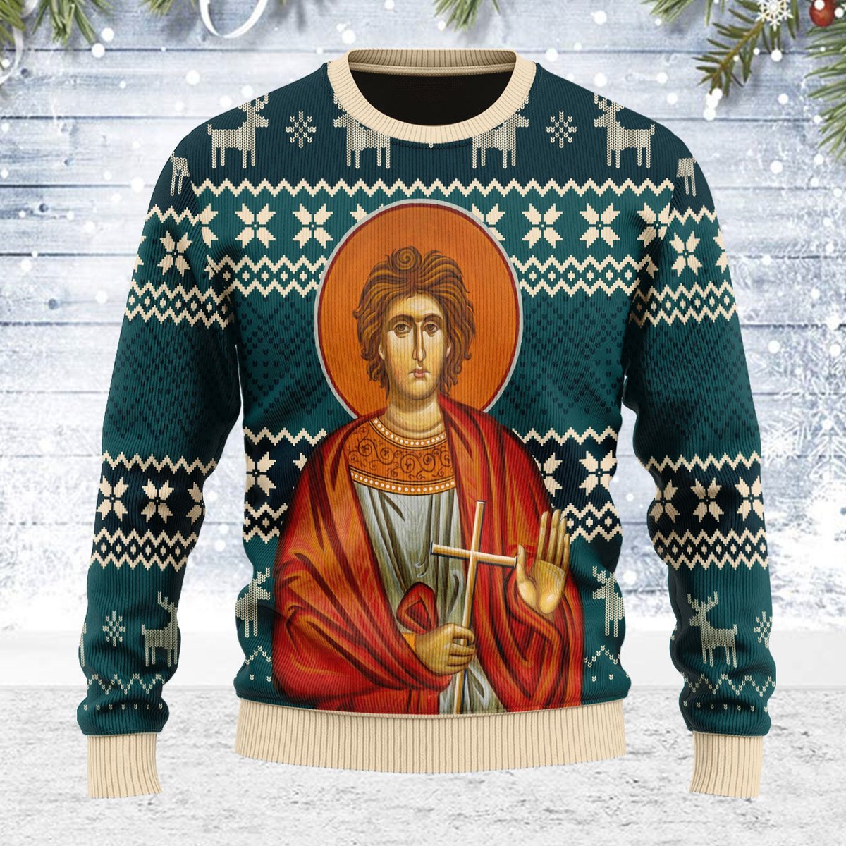 Merry Christmas YMskins Unisex Ugly Christmas Sweater St. Trifun 3D Apparel