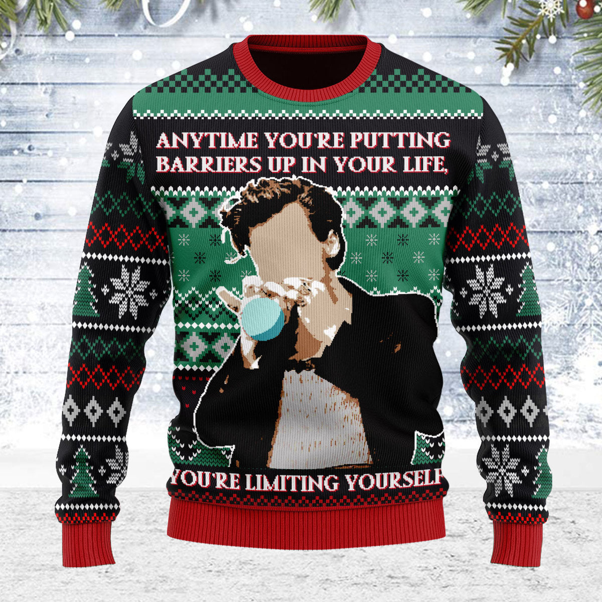 YMskins Ugly Christmas Sweater Harry Styles Vouge Cover 3D Apparel