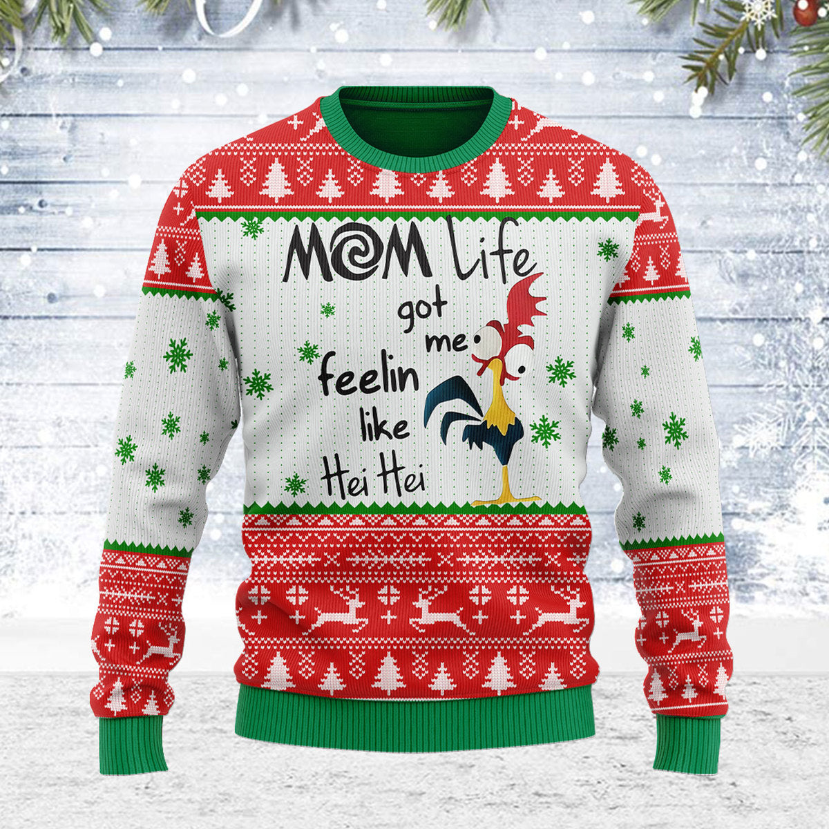YMskins Ugly Christmas Sweater Rooster 3D Apparel