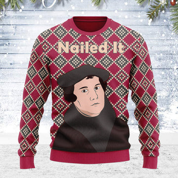 YMskins Ugly Christmas Sweater Martin Luther 3D Apparel