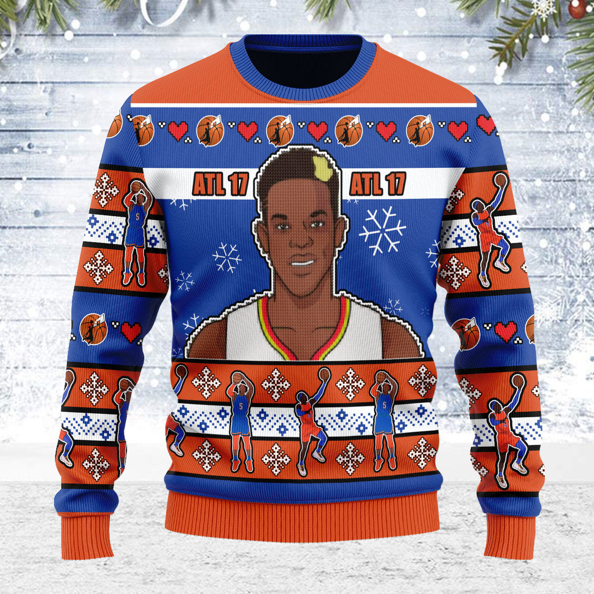 YMskins Ugly Christmas Sweater Basketball 3D Apparel