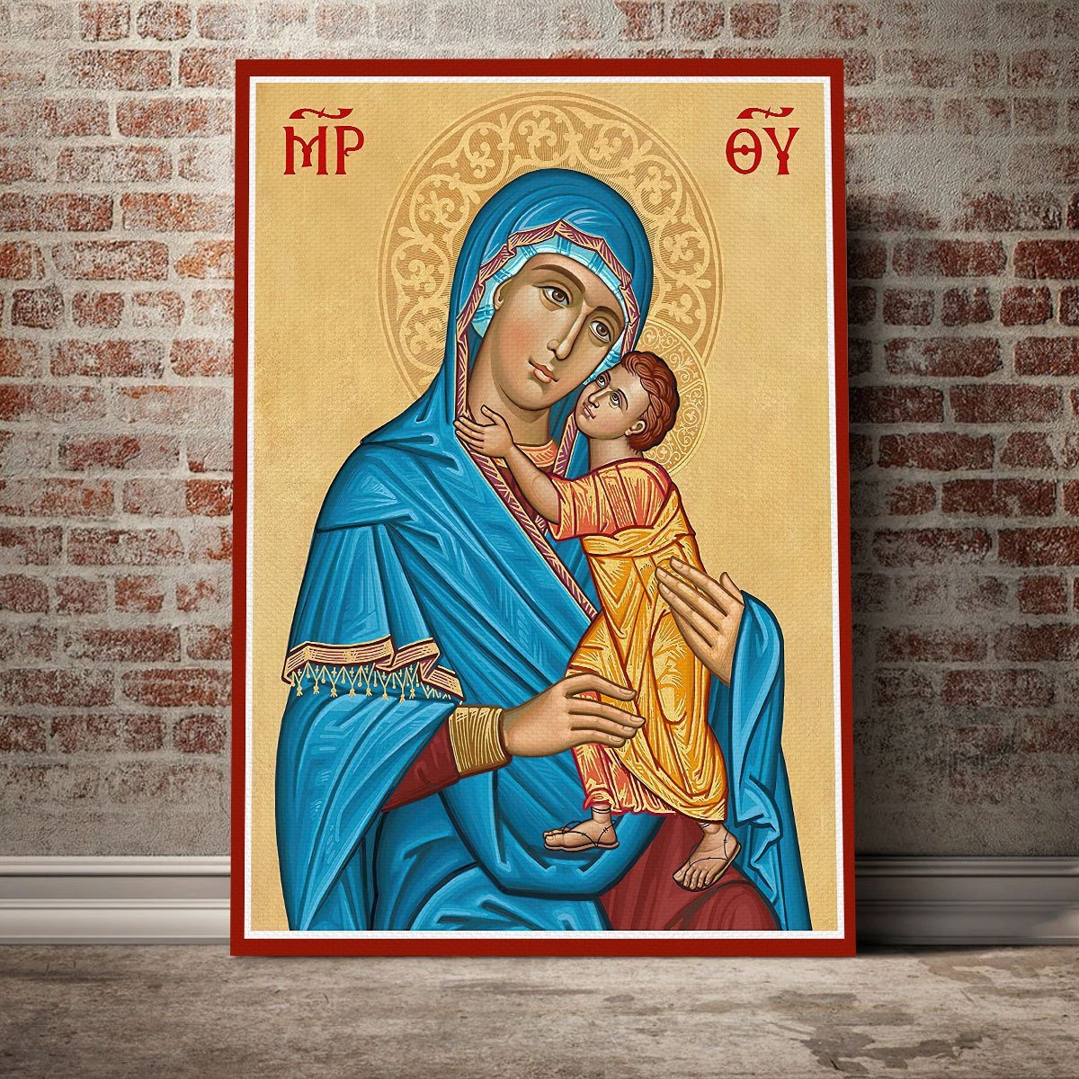 YMskins Canvas Blue Madonna Virgin Mary