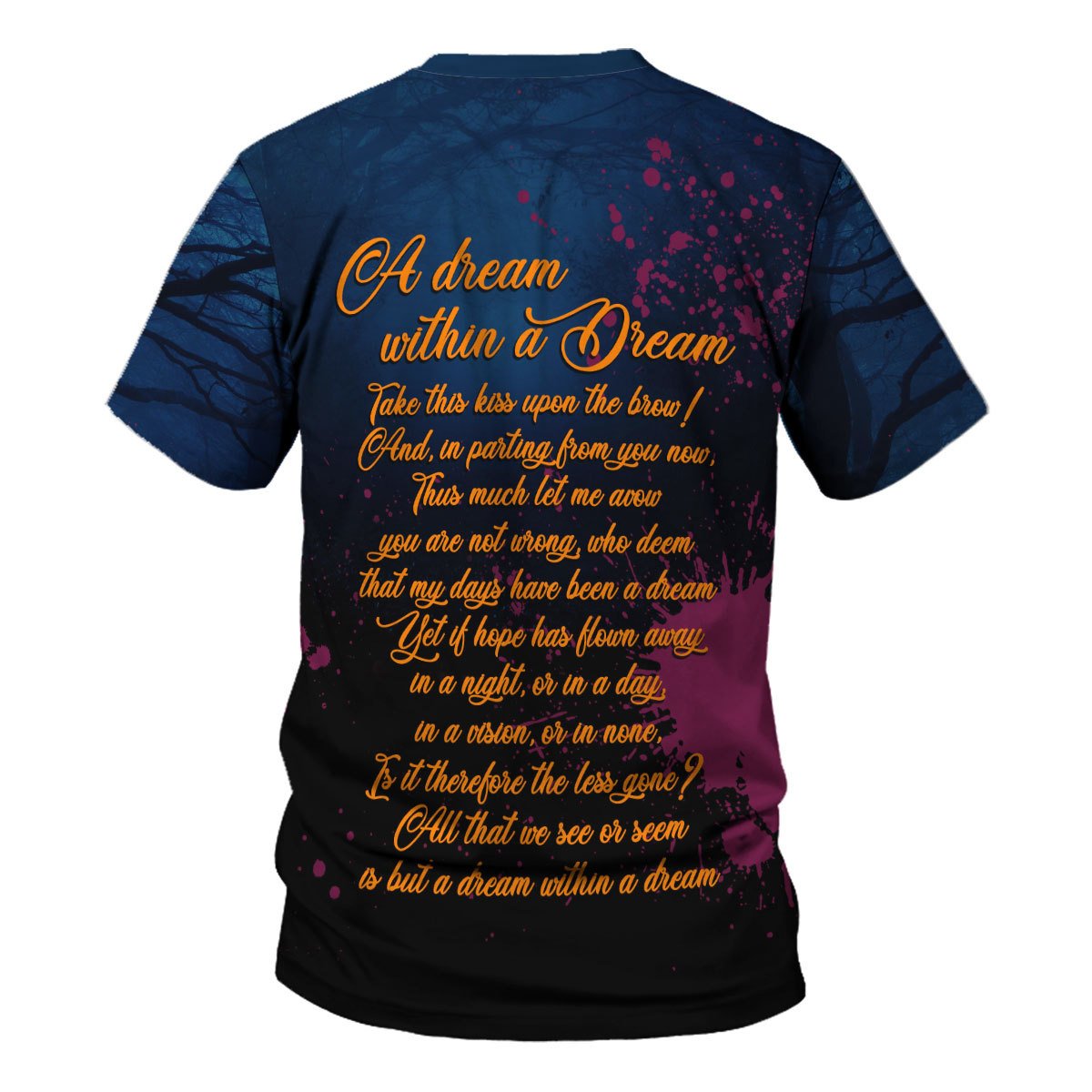 YMskins Tops Pullover Sweatshirt Edgar Allan Poe A Dream Within A Dream 3D Apparel
