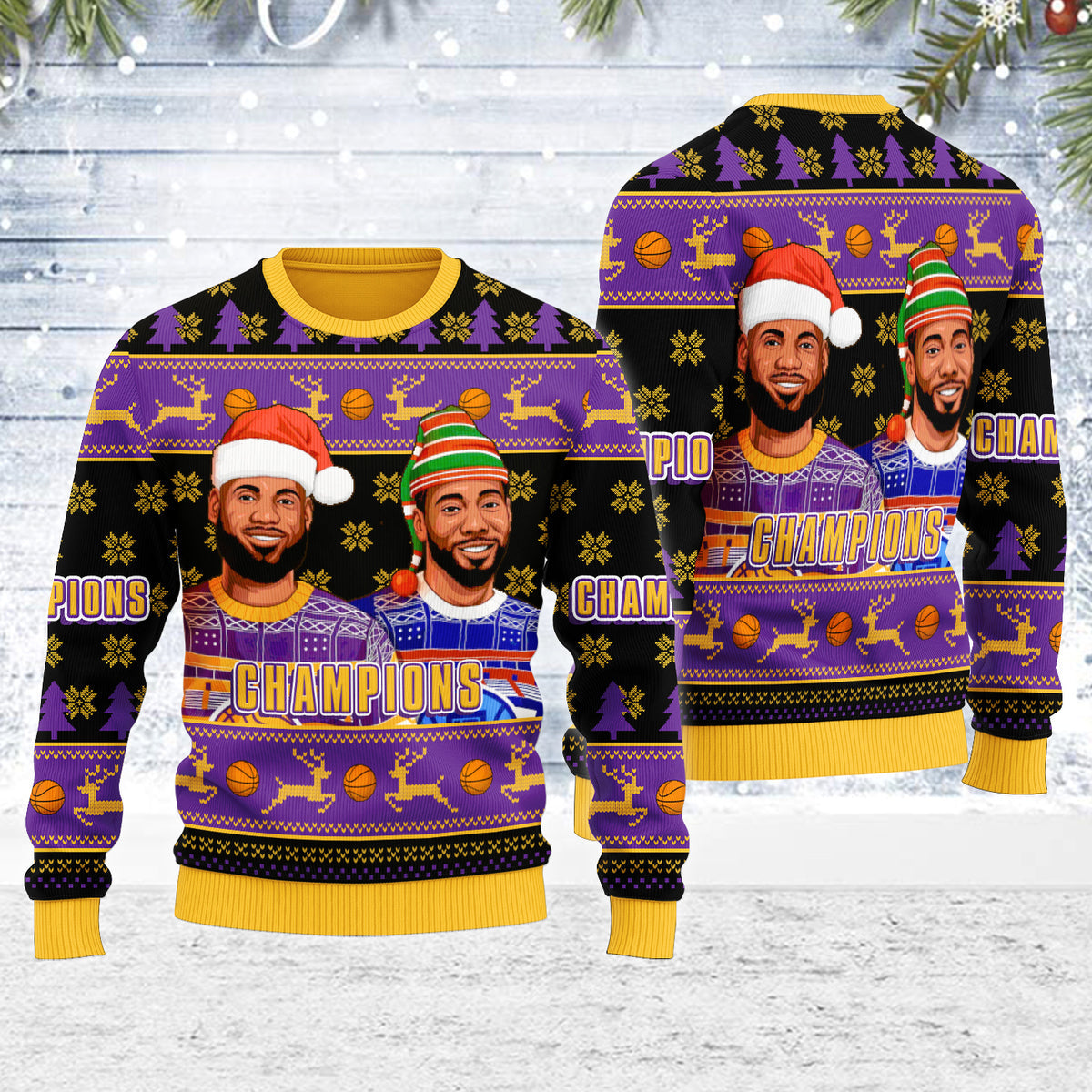 YMskins Ugly Christmas Sweater Basketball 3D Apparel