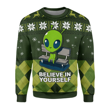 YMskins Ugly Sweater Believe In Yourself Ugly Christmas 3D Apparel