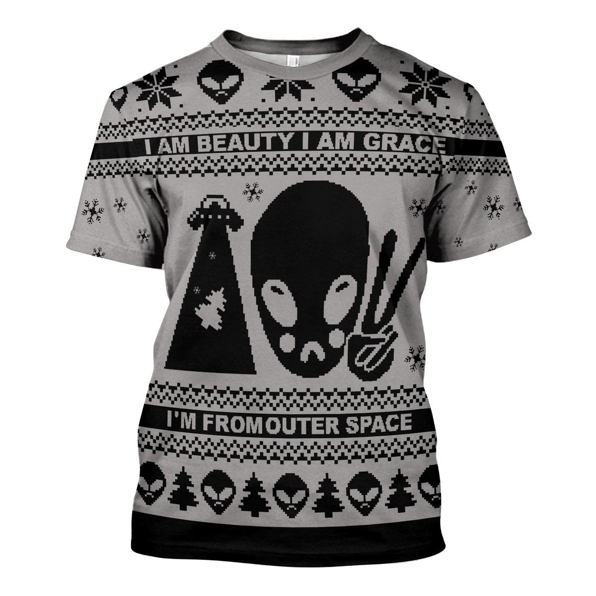 YMskins Tops Pullover Sweatshirt I Am Beauty, I Am Grace, I'm From Outer Space Alien 3D Apparel