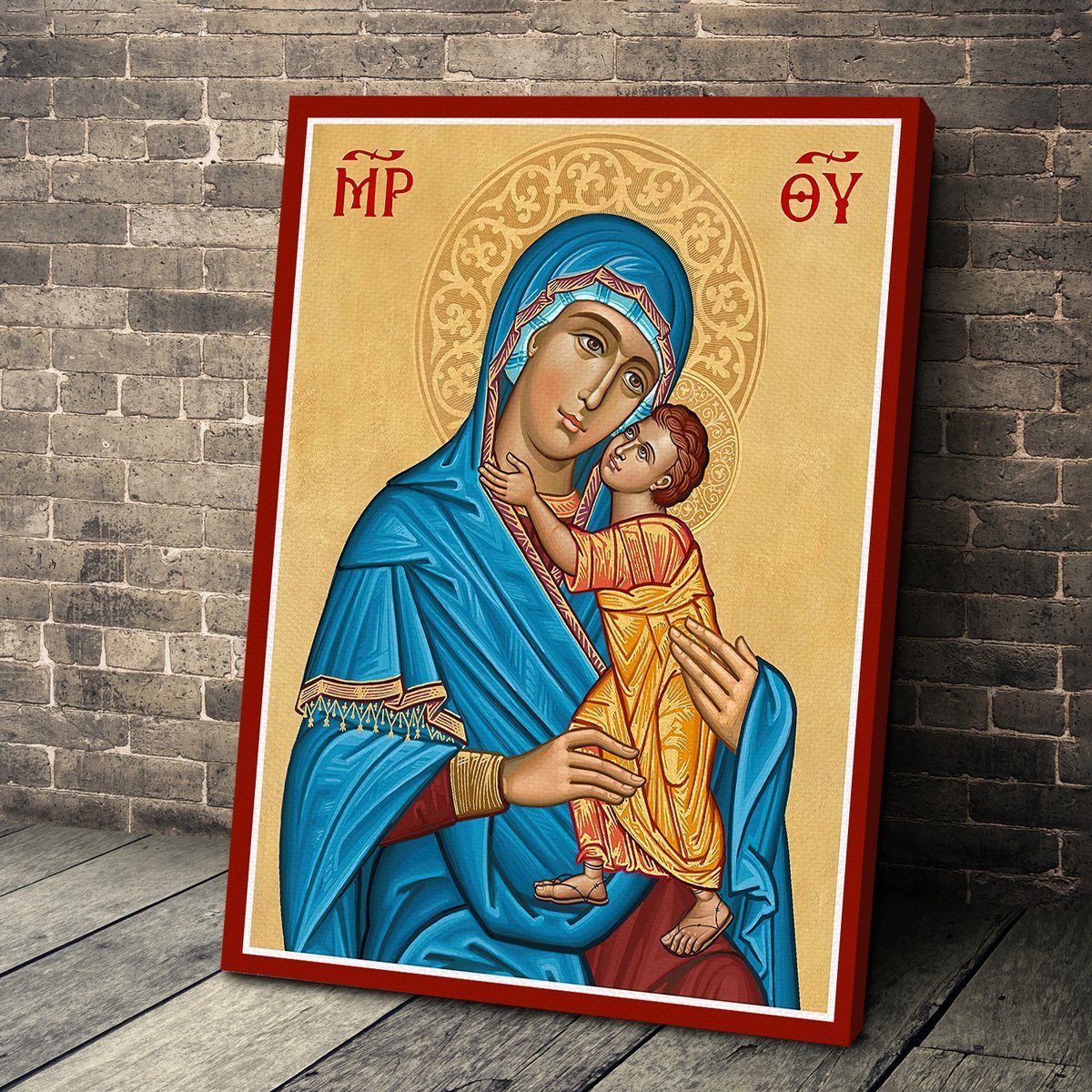 YMskins Canvas Blue Madonna Virgin Mary