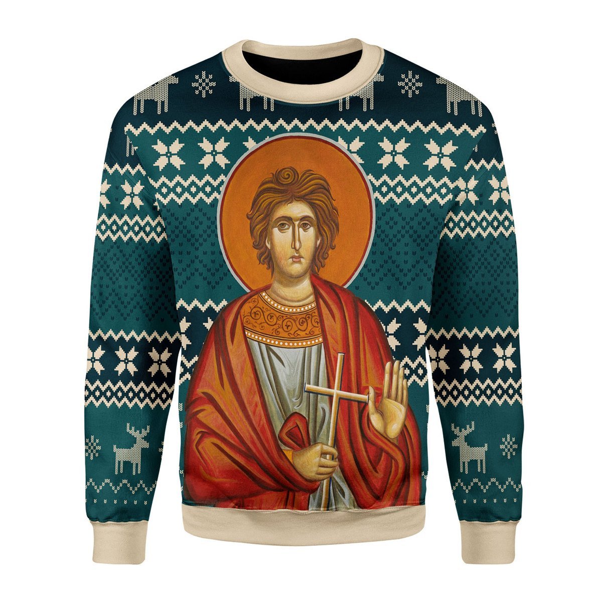 Merry Christmas YMskins Unisex Christmas Sweater St. Trifun  3D Apparel