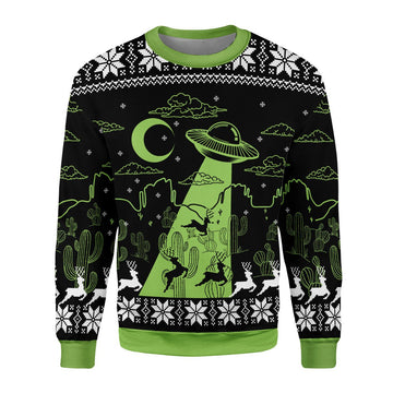 YMskins Ugly Sweater UFO Holographic Ugly Christmas 3D Apparel