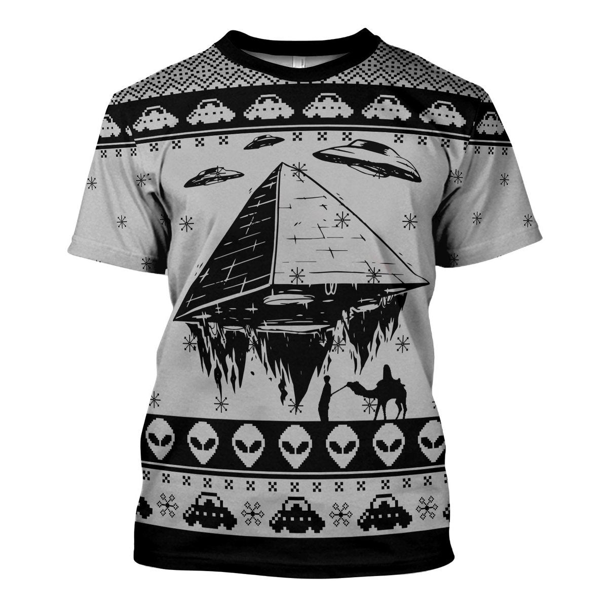 YMskins Unisex T-shirt Pyramid UFO Ancient Aliens 3D Apparel
